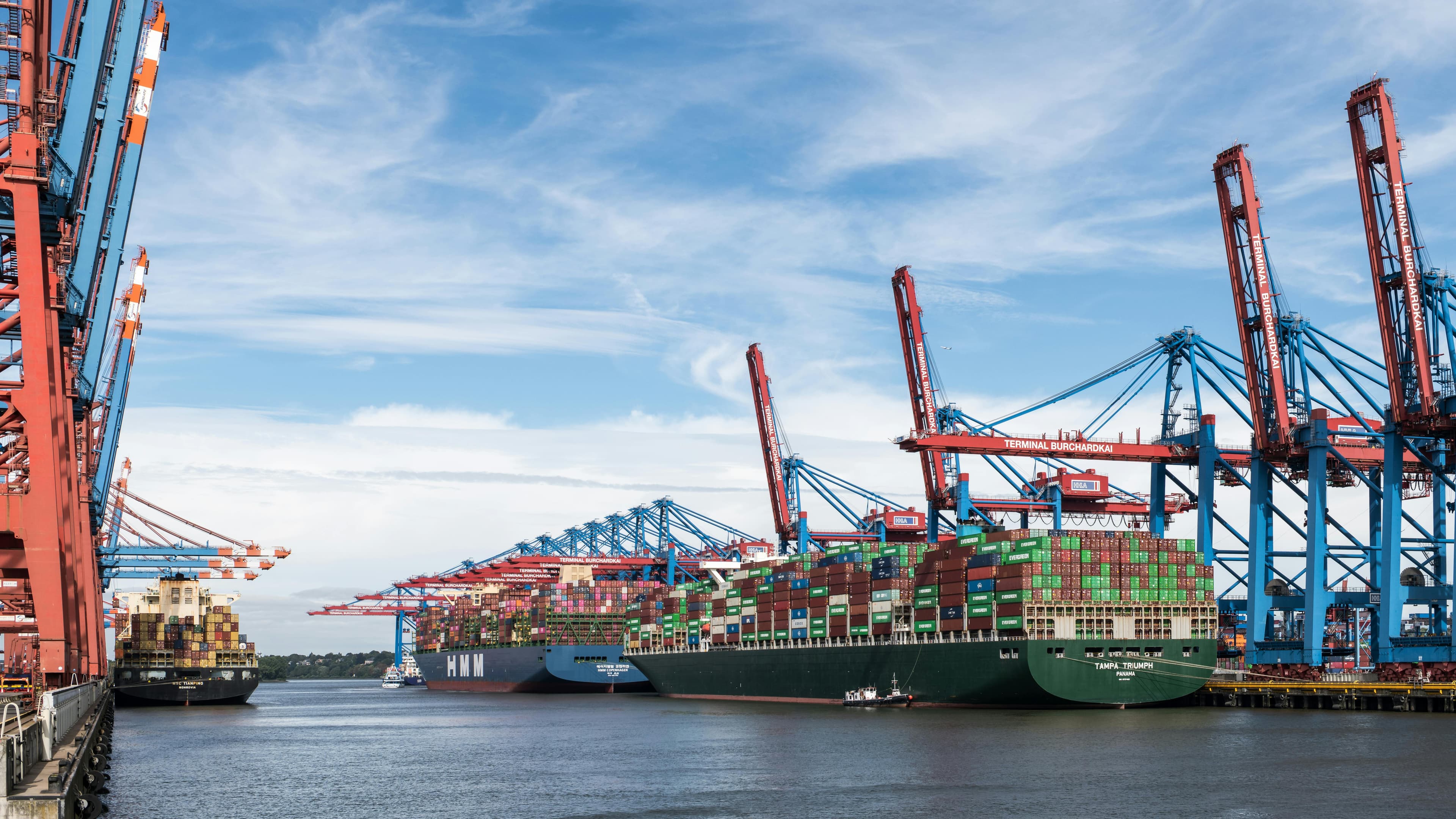 Cargo ship at a South African port